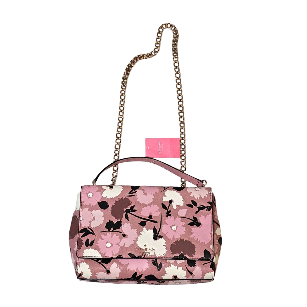 KATE SPADE Briar Lane Leather Floral Convertible Shoulder Bag Purse Handbag Gala